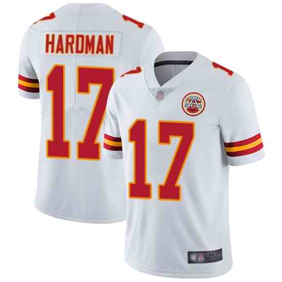 Chiefs 17 Mecole Hardman White Men Stitched Football Vapor Untouchable Limited Jersey